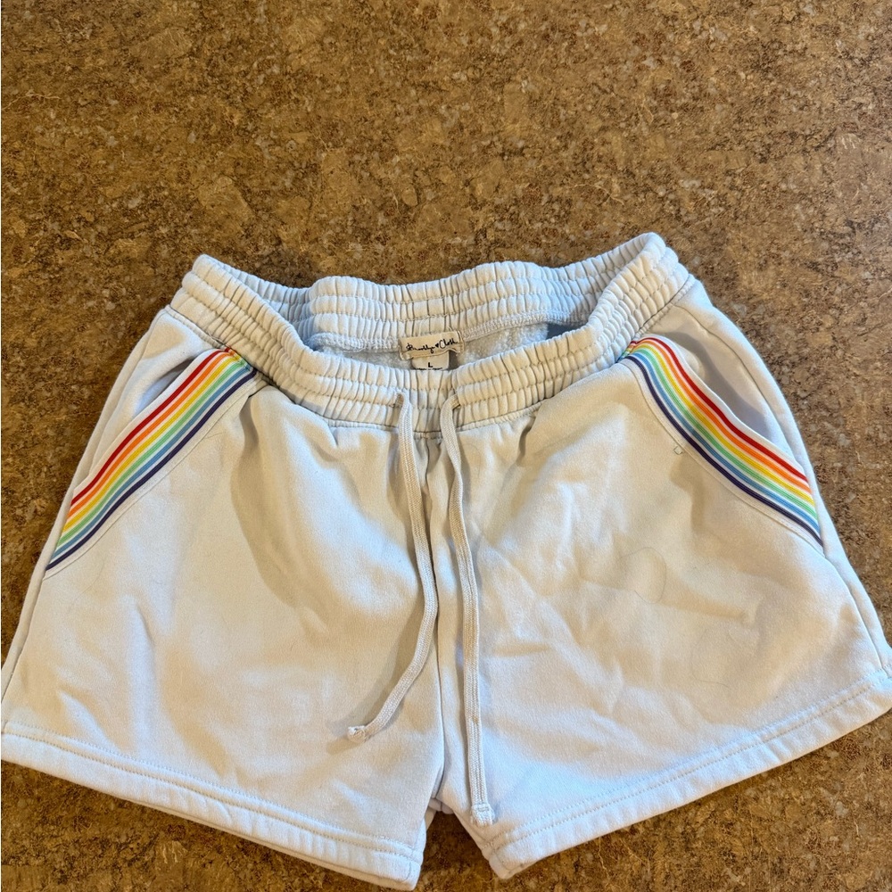 Sunday Women's Athletic Shorts with Rainbow Accents
